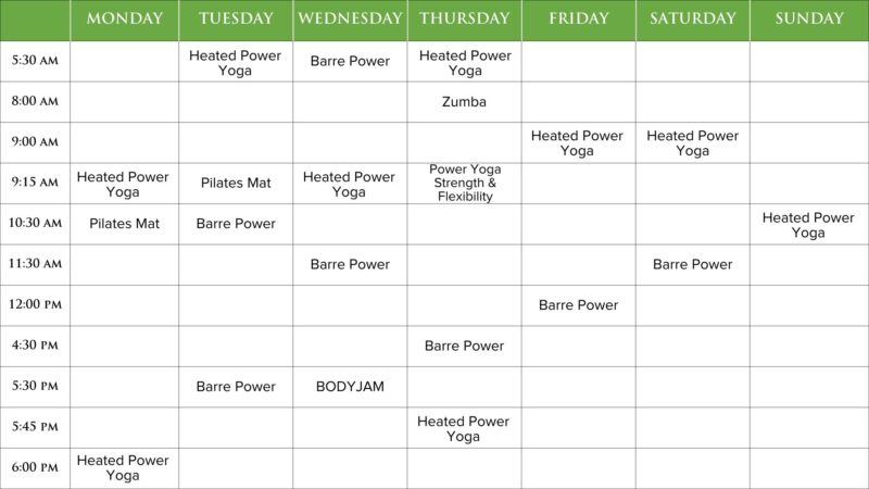 Check Raintree Athletic Club Class Schedules in Fort Collins
